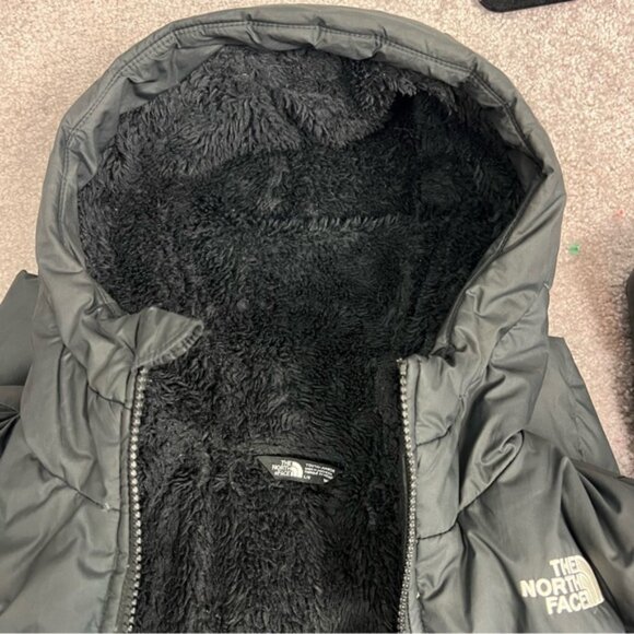 The North Face Youth 550 Down Hooded Puffer Jacket Black Size 14/16 - Picture 11 of 11